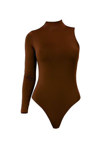 Parte traseira do Body Luna 1 Ombro preto elegante